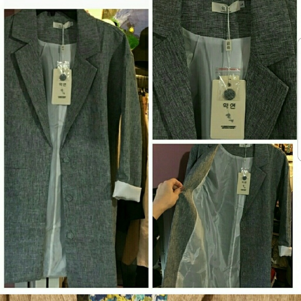 Gray oversized blazer nwt